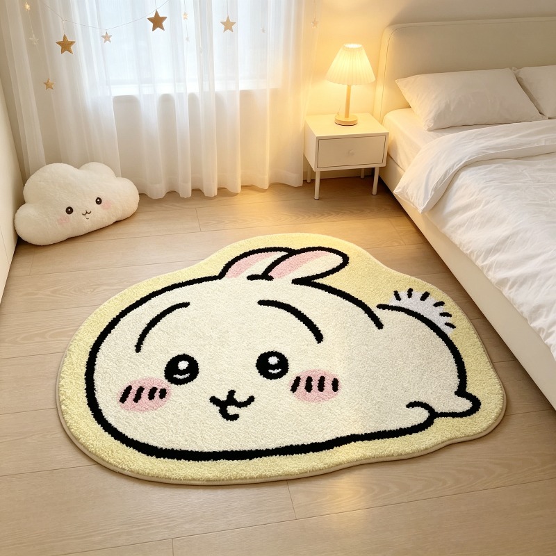 Home Bathroom Rugs - -Chiikawa！！！ Cartoon Rug Anime Hachiware Usagi