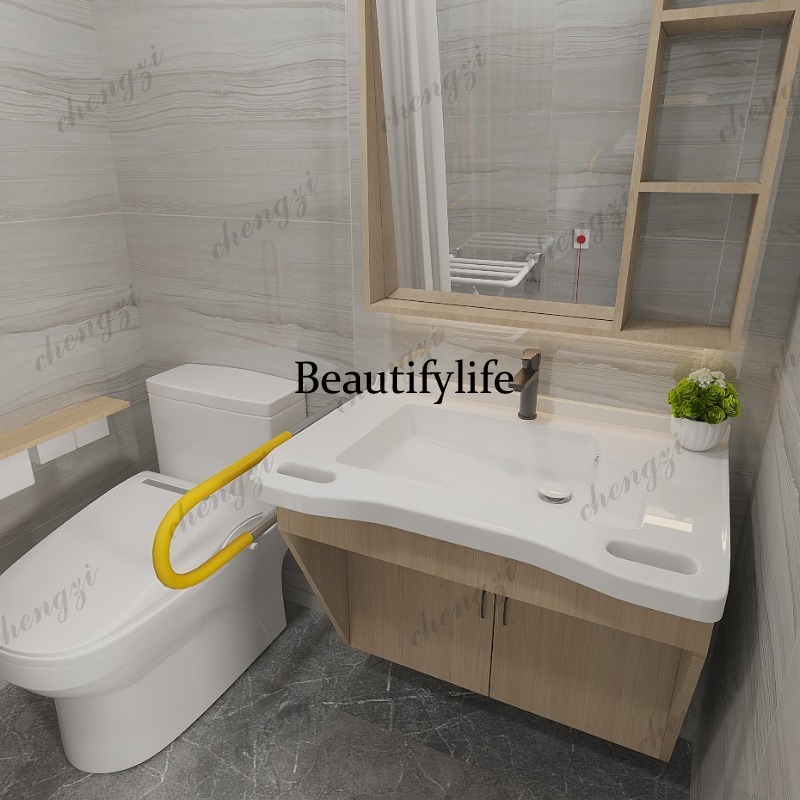 Home Bathroom Remodel - Elderly bathroom cabinet nursing home senior-friendly