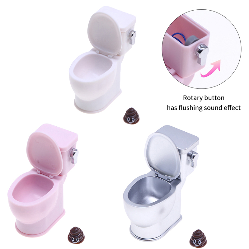 Home Bathroom Supplies - 1Set 1:12 Dollhouse Miniature Simulation Toilet