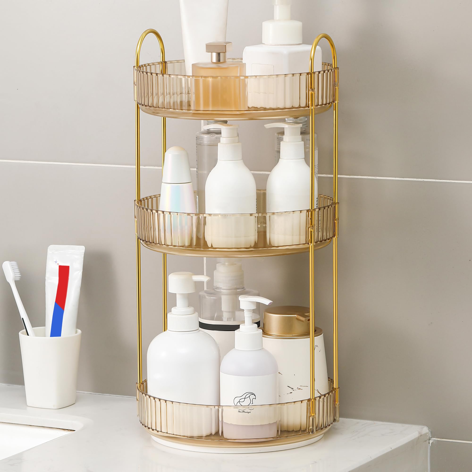 360 Rotating Makeup Organizer  - Home Essentials Bathroom Storage review and price