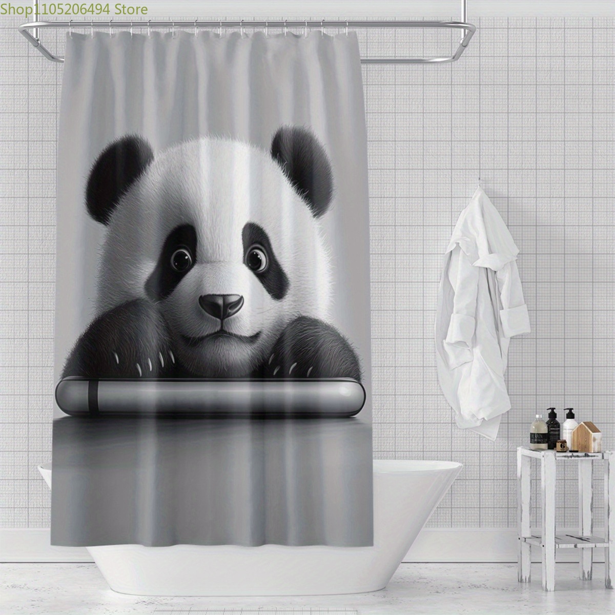 Cute Panda Bear Shower Curtain - Home Bathroom Design Ideas review and price