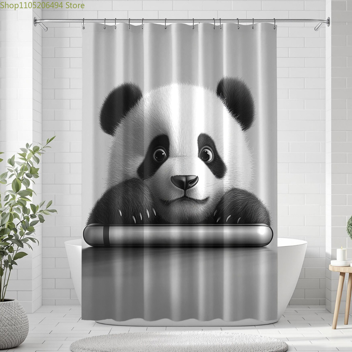 Cute Panda Bear Shower Curtain - Home Bathroom Design Ideas review and price