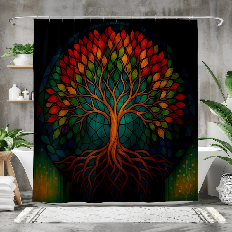 Bohemian Tree of Life Shower C - Home Bathroom Design Ideas review and price