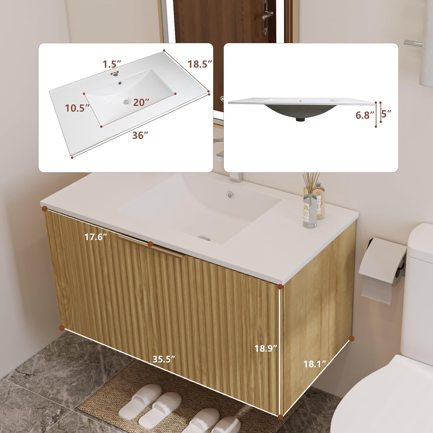 Modern Floating Bathroom Vanit - Home In Bathroom review and price