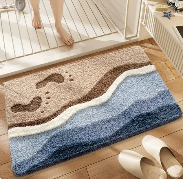 Tufted Sea Pattern Bedroom Rug - Home Bathroom Rugs review and price