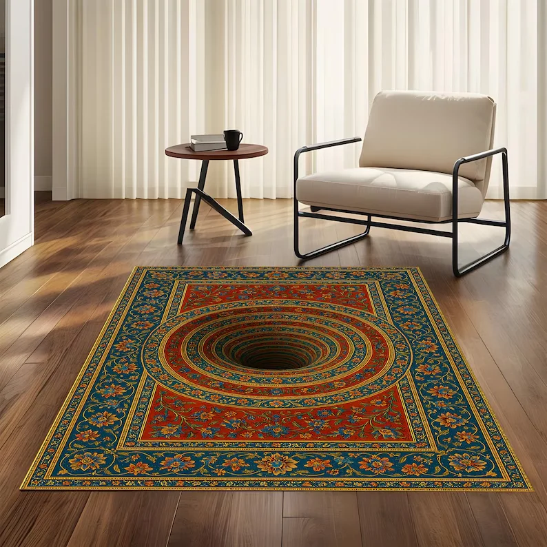 3D Illusion Area Rug with Vort - Home Bathroom Design Ideas review and price