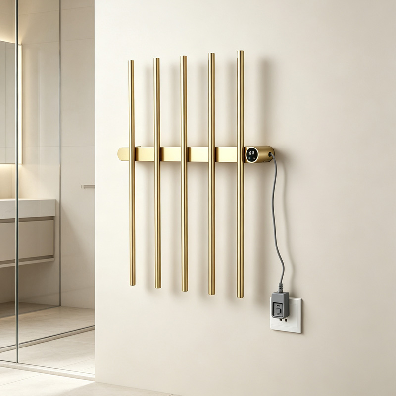 Brushed Gold Vertical Electric - Towel Warmer Electric review and price