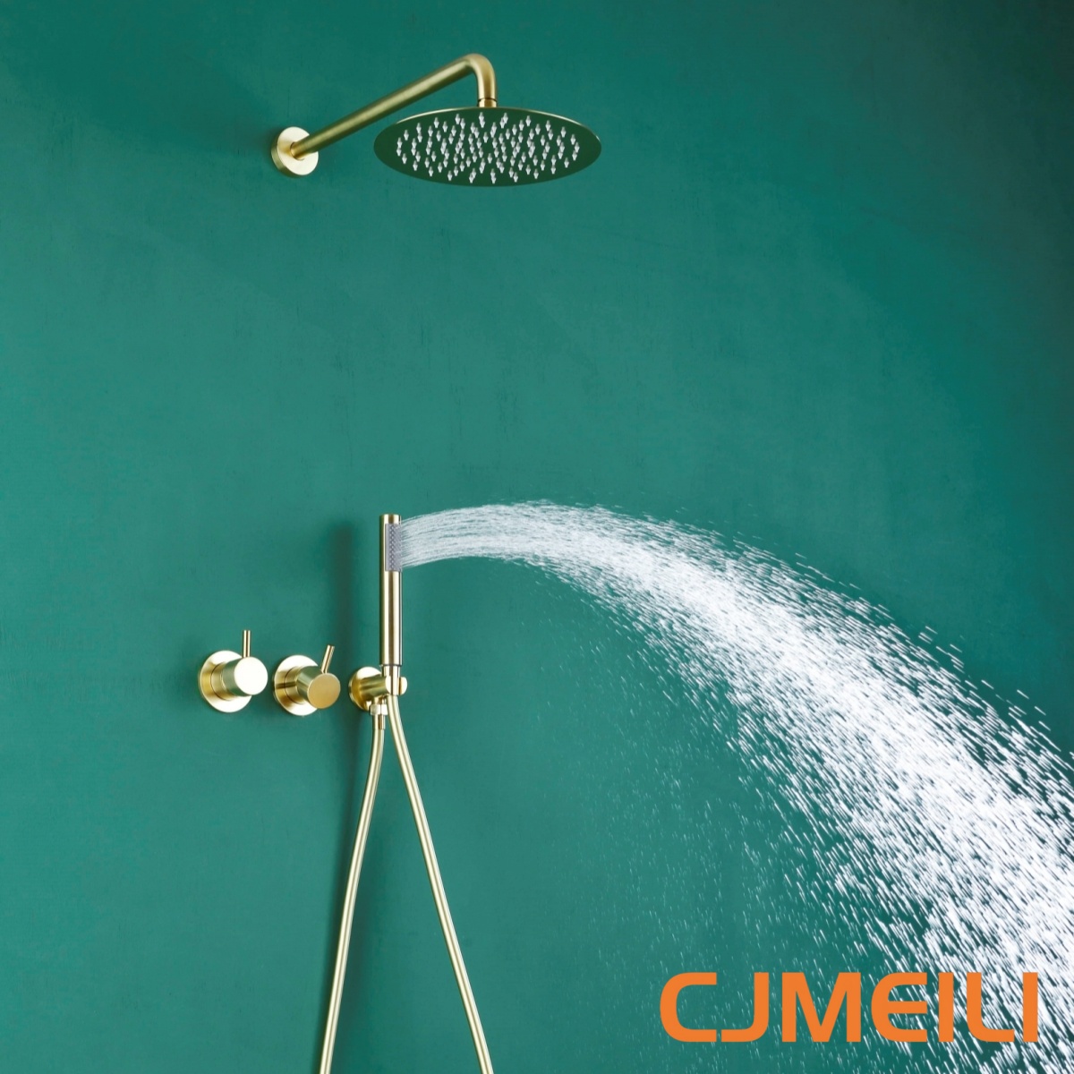 Brushed Gold Concealed Shower  - Shower Head Rain review and price