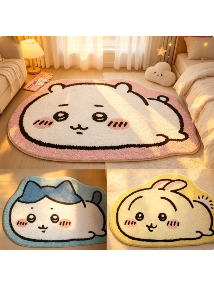 Chiikawa Cartoon Rug Anime Hac - Home Bathroom Rugs review and price