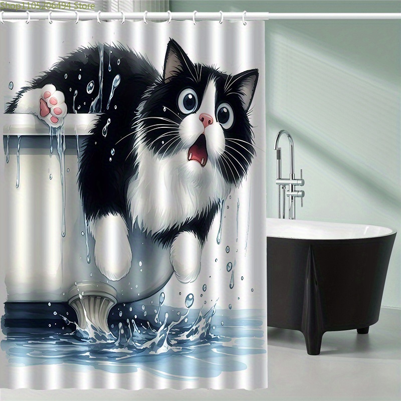 Funny Cat Jumping from Bathtub - Home Bathroom Design Ideas review and price