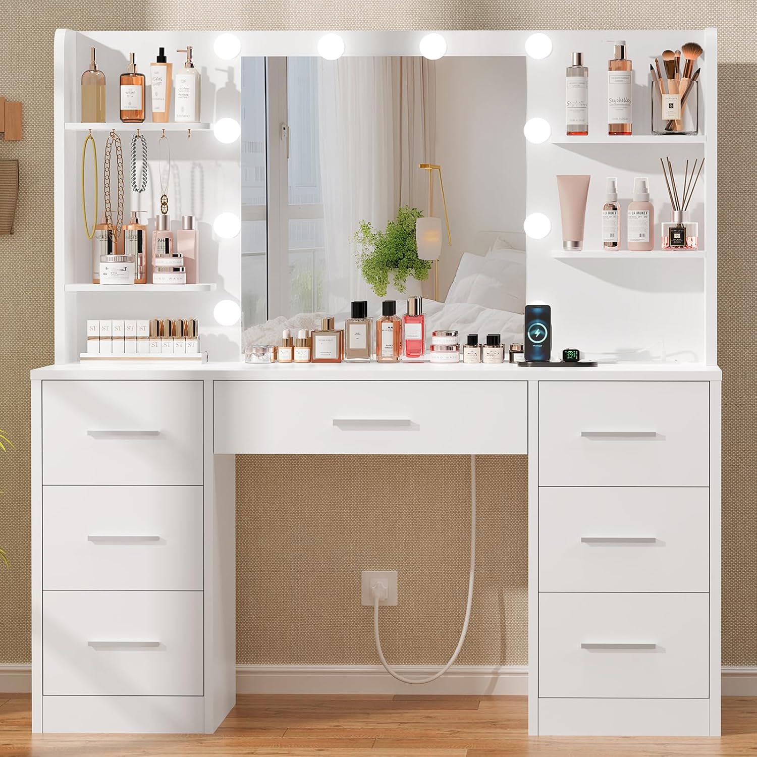 Large Vanity Desk LED Lighted  - Home Outlet Bathroom Mirrors review and price