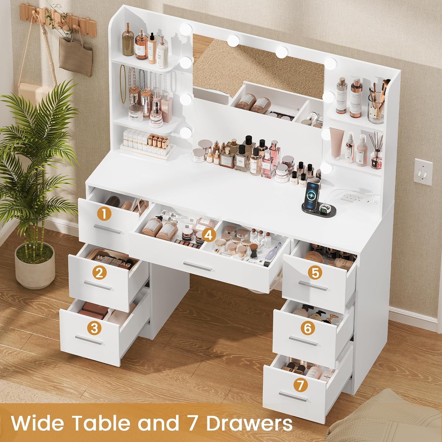 Large Vanity Desk LED Lighted  - Home Outlet Bathroom Mirrors review and price