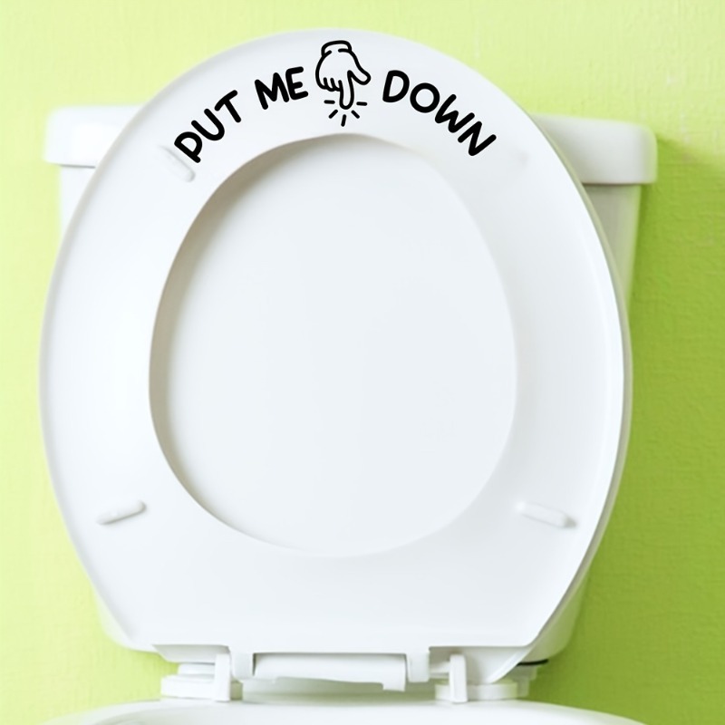 2Pcs Funny Toilet Sticker PUT  - Home Bathroom Design Ideas review and price