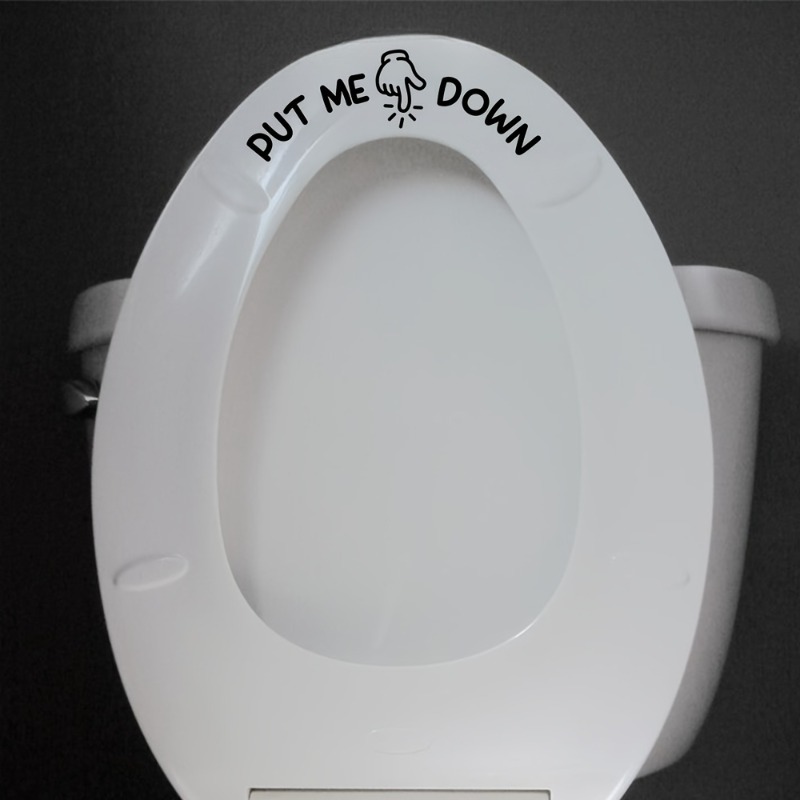 2Pcs Funny Toilet Sticker PUT  - Home Bathroom Design Ideas review and price