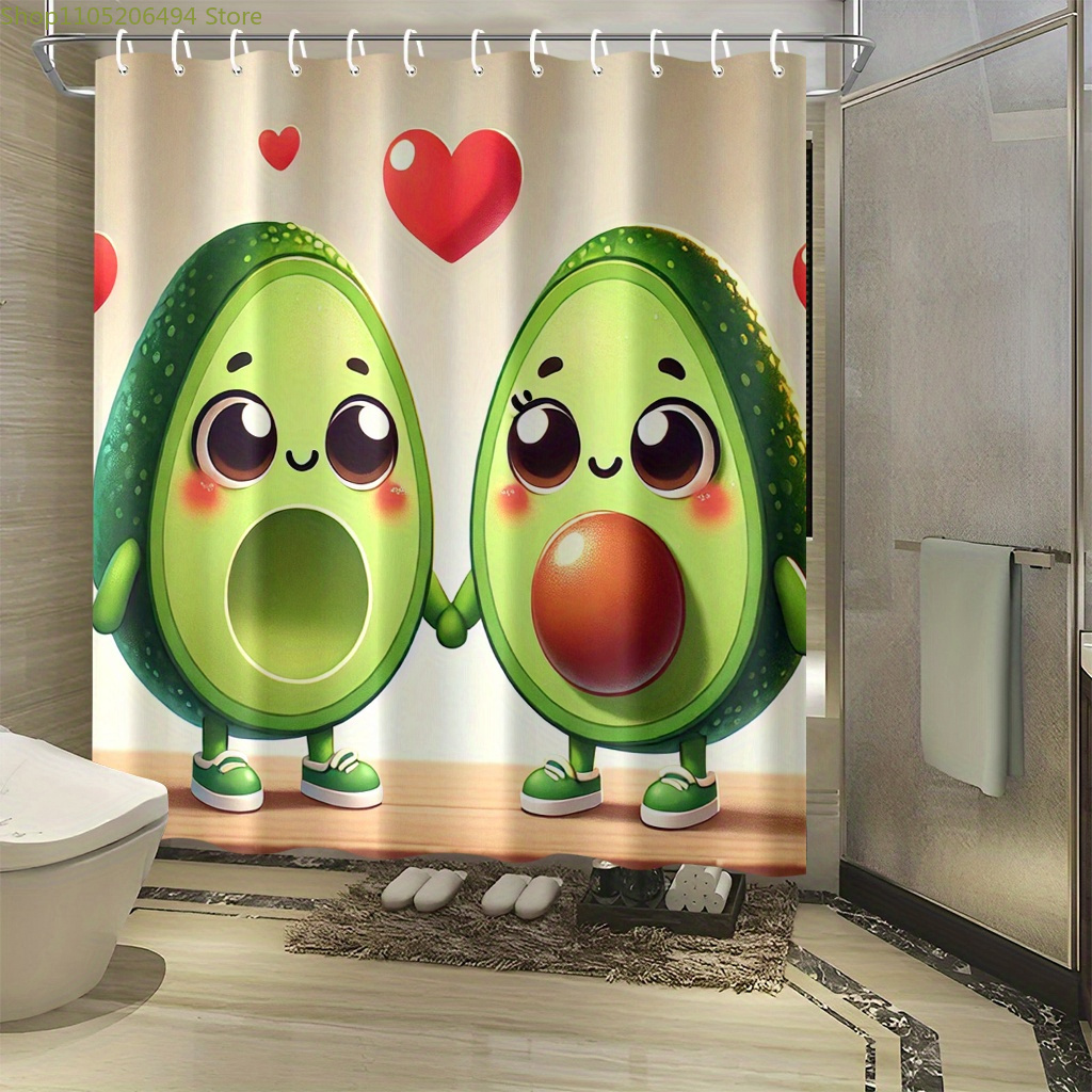 Cute Avocado Couple Shower Cur - Home Bathroom Design Ideas review and price