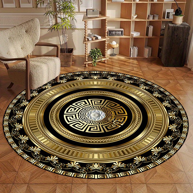 Greek Key Pattern Round Rug Fl - Home Bathroom Rugs review and price