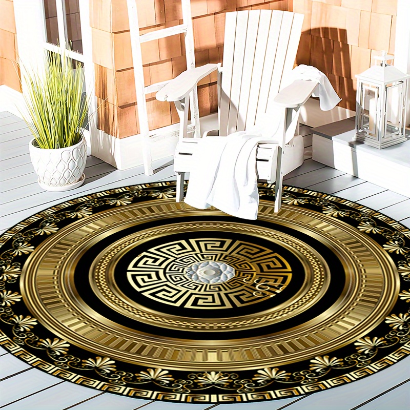 Greek Key Pattern Round Rug Fl - Home Bathroom Rugs review and price