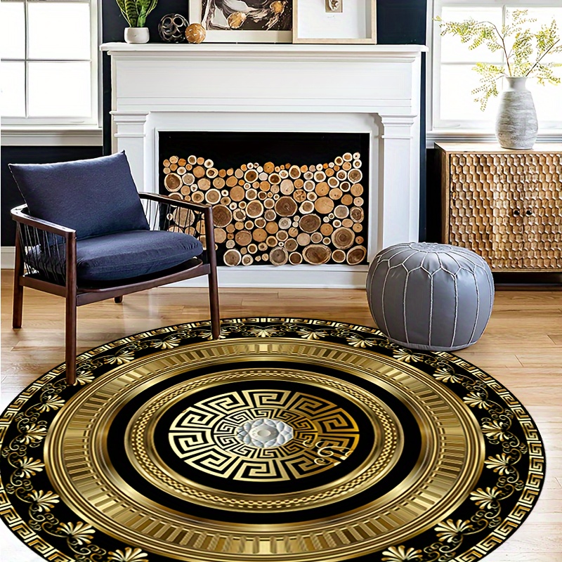 Greek Key Pattern Round Rug Fl - Home Bathroom Rugs review and price
