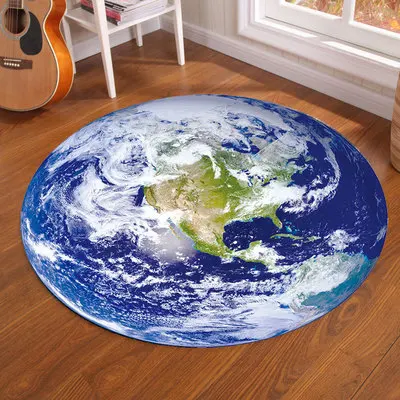 Galaxy Earth Moon Round Carpet - Home Bathroom Rugs review and price