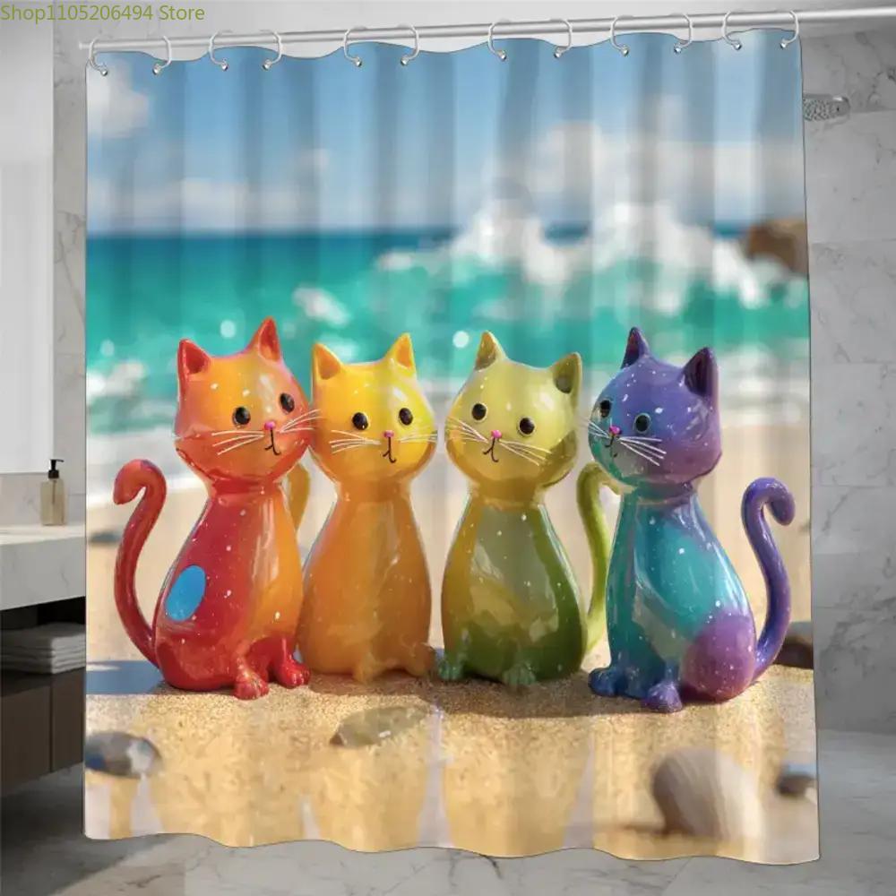 Colorful Rainbow Cats Shower C - Home Bathroom Design Ideas review and price