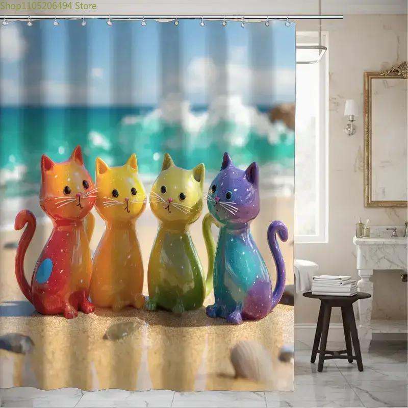 Colorful Rainbow Cats Shower C - Home Bathroom Design Ideas review and price