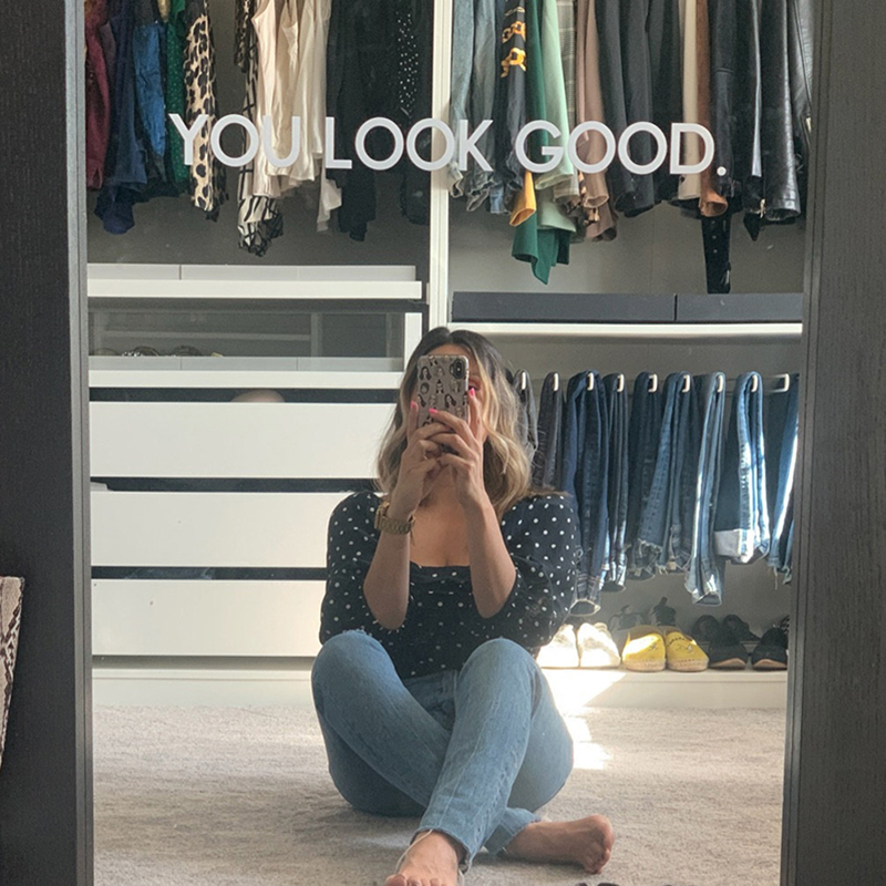 You Look Good Mirror Wall Stic - Home Goods Bathroom Decor review and price