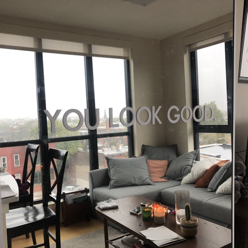 You Look Good Mirror Wall Stic - Home Goods Bathroom Decor review and price