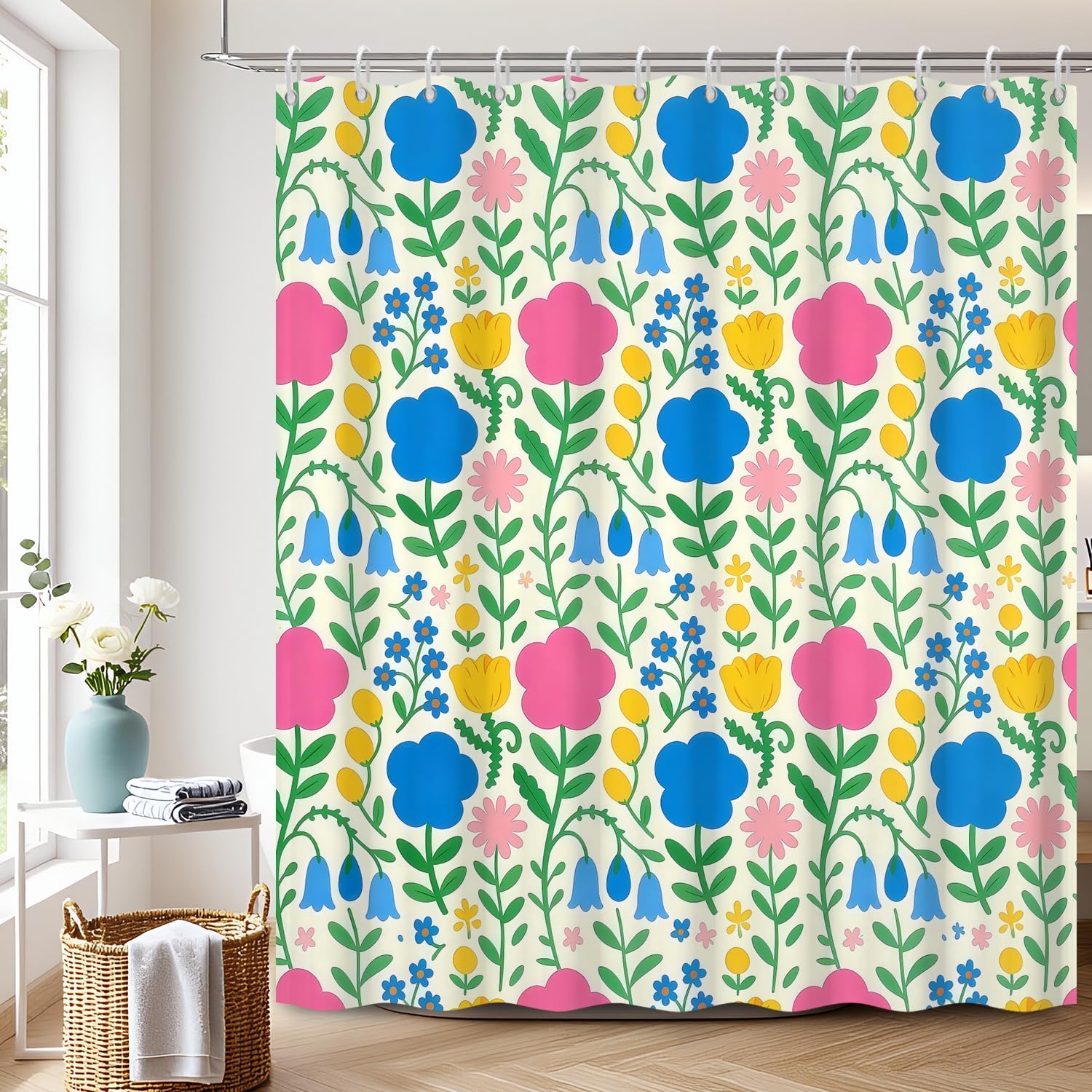 Bohemian Floral Print Shower C - Home Goods Bathroom Decor review and price