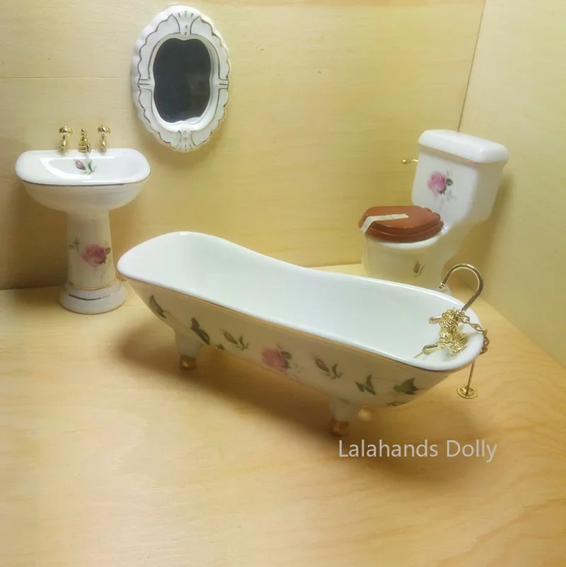 4pcs/set Dollhouse Mini Creati - Home Bathroom Supplies review and price