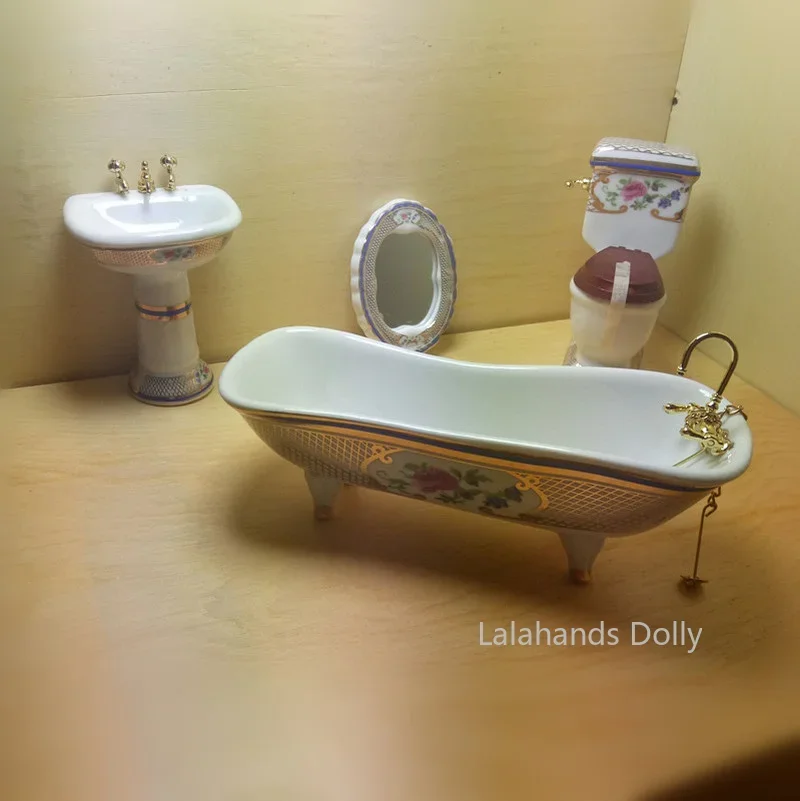 4pcs/set Dollhouse Mini Creati - Home Bathroom Supplies review and price