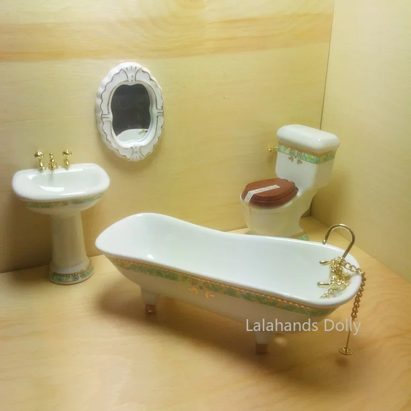 4pcs/set Dollhouse Mini Creati - Home Bathroom Supplies review and price