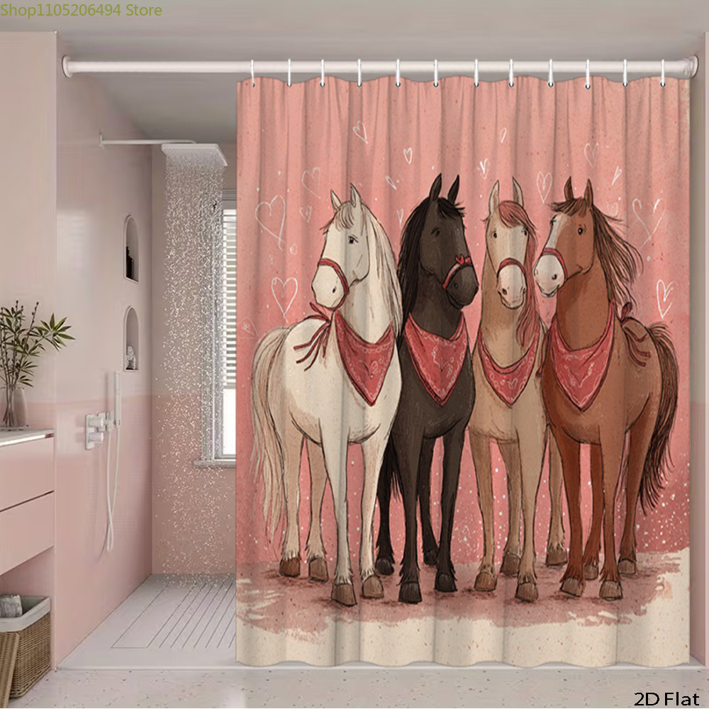 Cute Horses Shower Curtain, Ca - Home Bathroom Design Ideas review and price